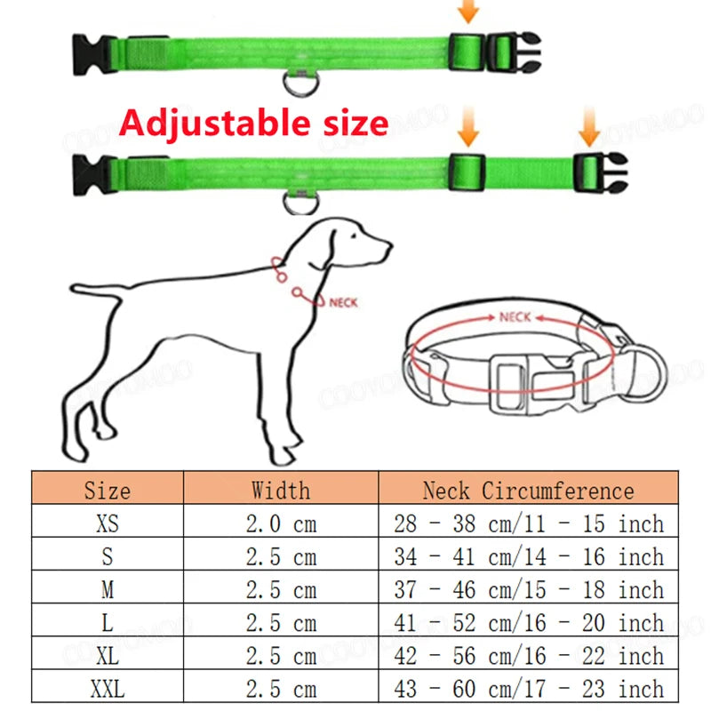 3 Modes Dog Luminous Charge Collar Led