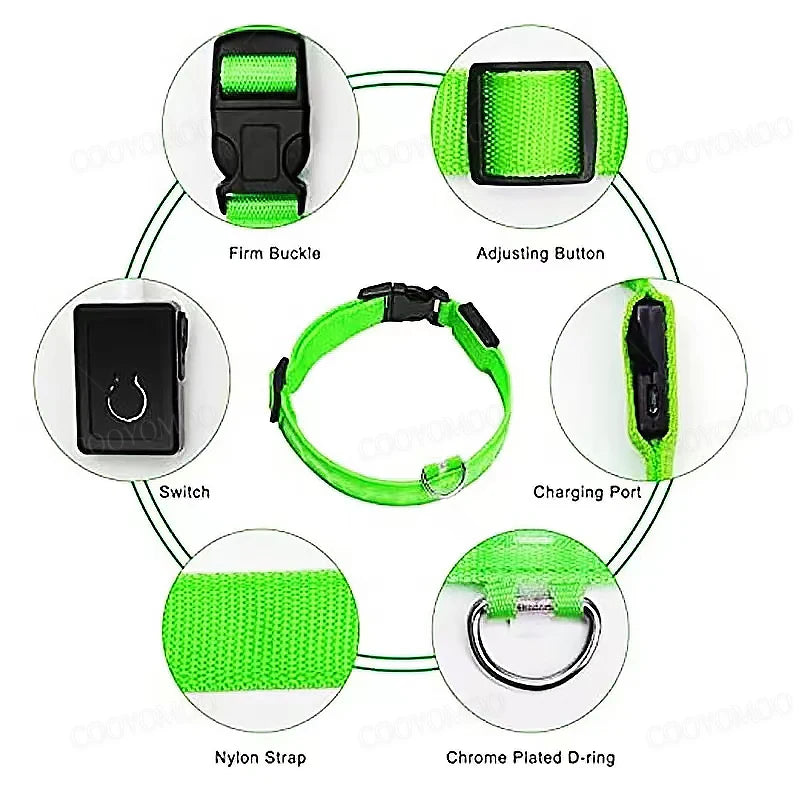 3 Modes Dog Luminous Charge Collar Led