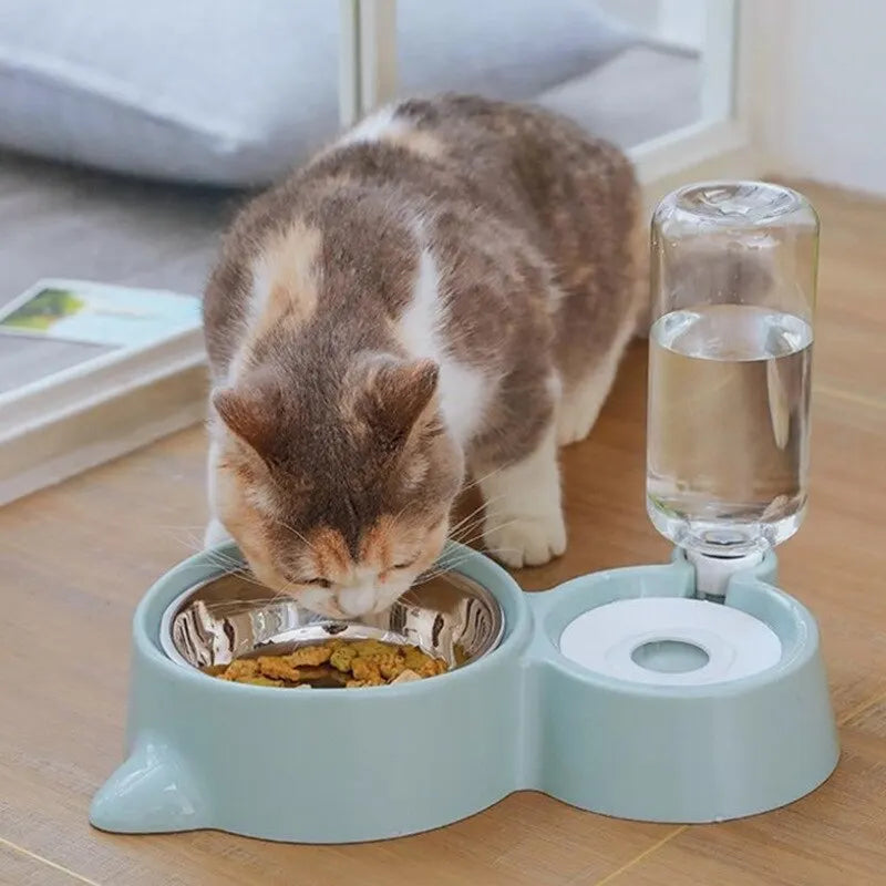 Pet Bowl Fountain Automatic Food Water Feeder