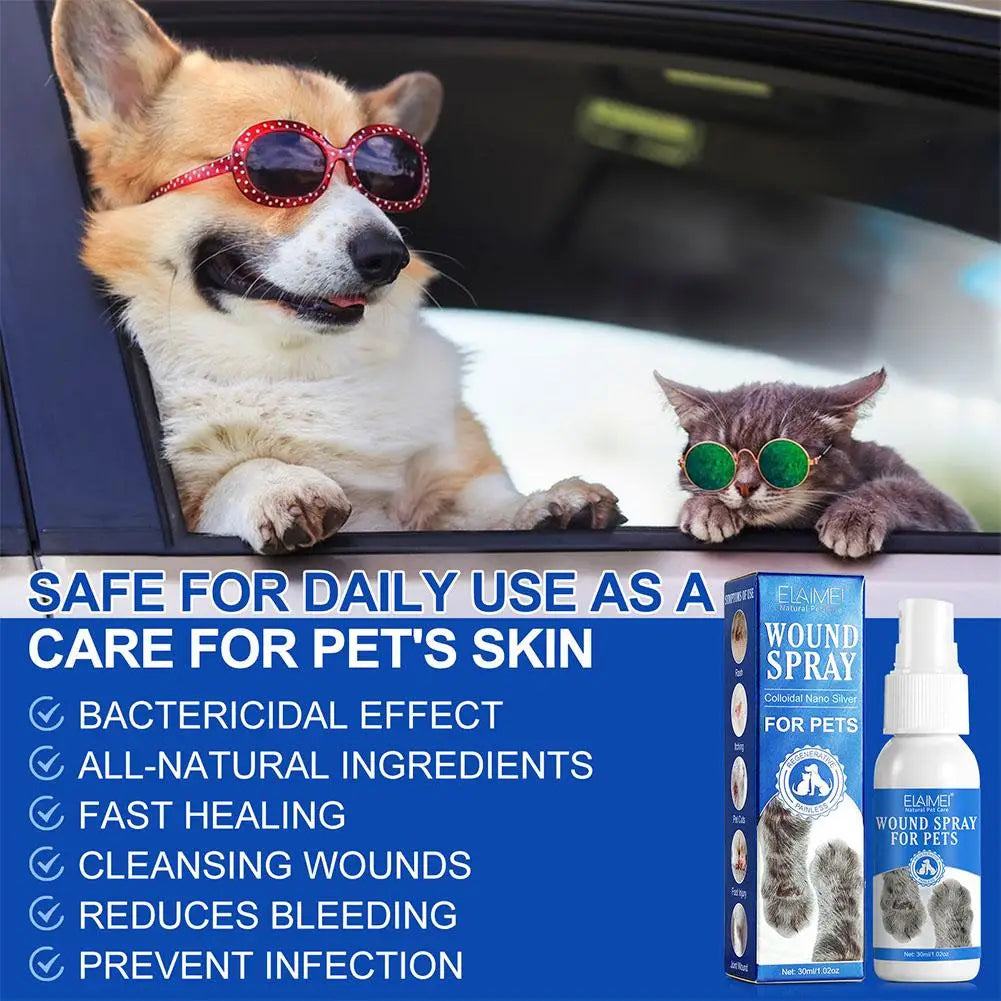 30ml Pet Wound Spray Dog Cat Skin Rash Moss