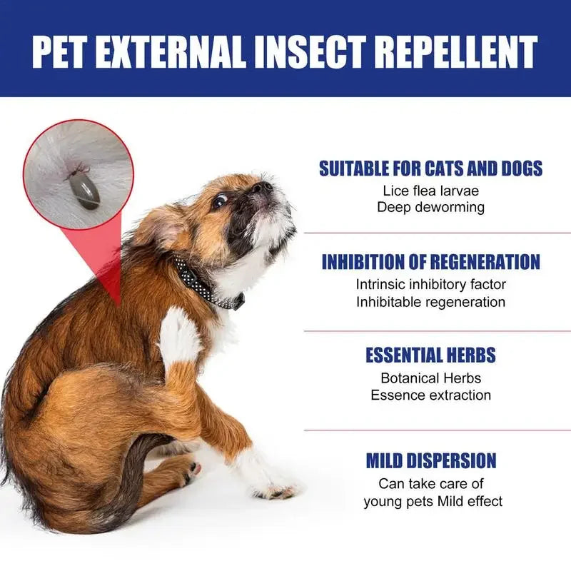 100ml Pet Dog Cat Anti Flea Drops Insectcide Flea Lice Insect Prevent Ticks