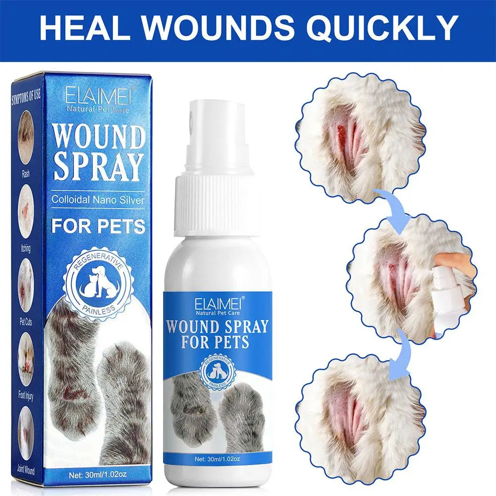 30ml Pet Wound Spray Dog Cat Skin Rash Moss