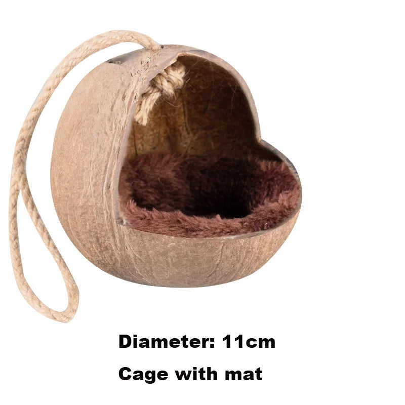 Natural Small Pet Coconut Cages for Hamster Guinea Pig Mice Squirrel