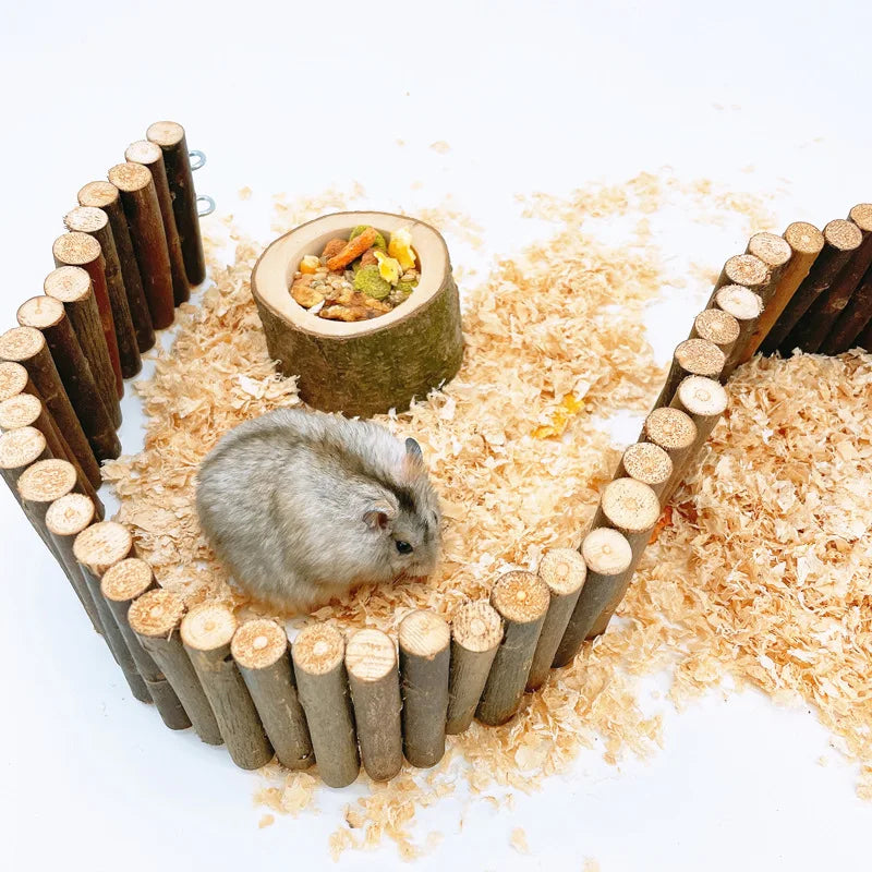 Pet Hamster Fruit Wood Food Bowl