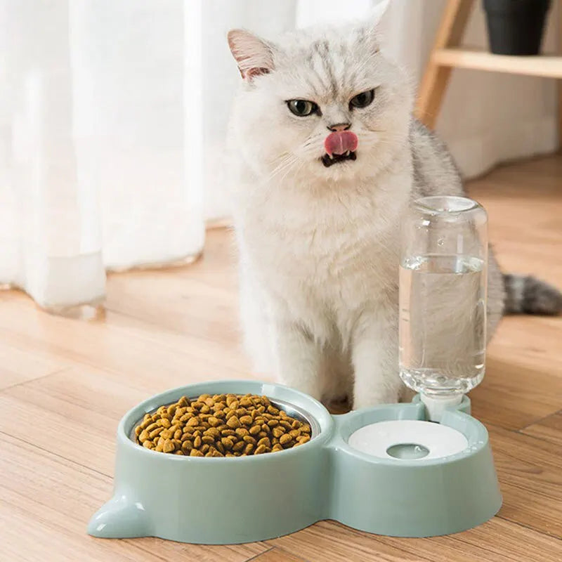 Pet Bowl Fountain Automatic Food Water Feeder