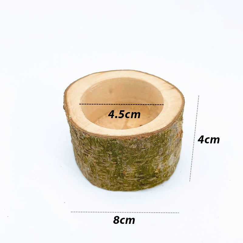 Pet Hamster Fruit Wood Food Bowl